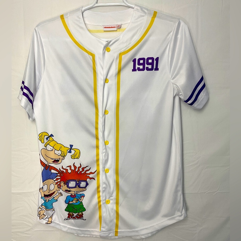 NWT Unisex Nickelodeon Rugrats Born in the 90s White Jersey Small - Picture 1 of 5